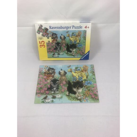 Garden Kitties - Giordano Art - 2009 Ravensburger 35‎ Piece Puzzle - Cat Kittens - Picture 1 of 5